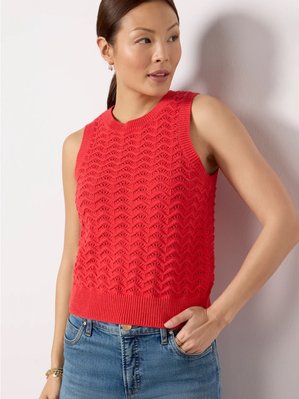 Evereve Kendall Knit Tank Top in Red